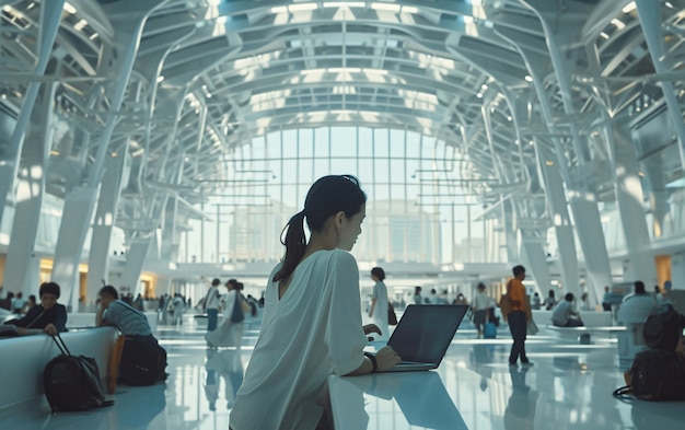 忙碌的机场货运站