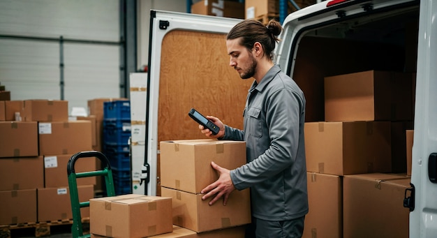 正在装载的航空货柜