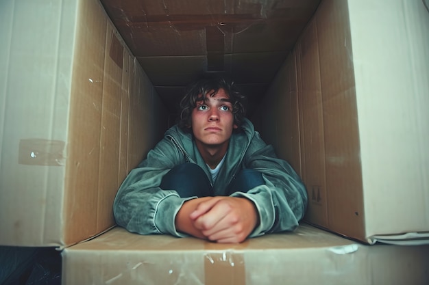 焦急等待包裹的人