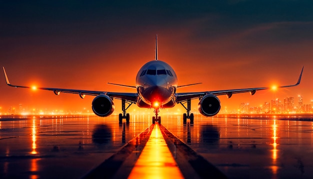 深夜机场货运区